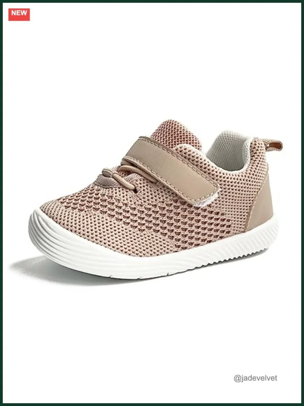 Baby First Walking Shoes Non Slip Soft Sole Sneakers Breathable Hook & Loop